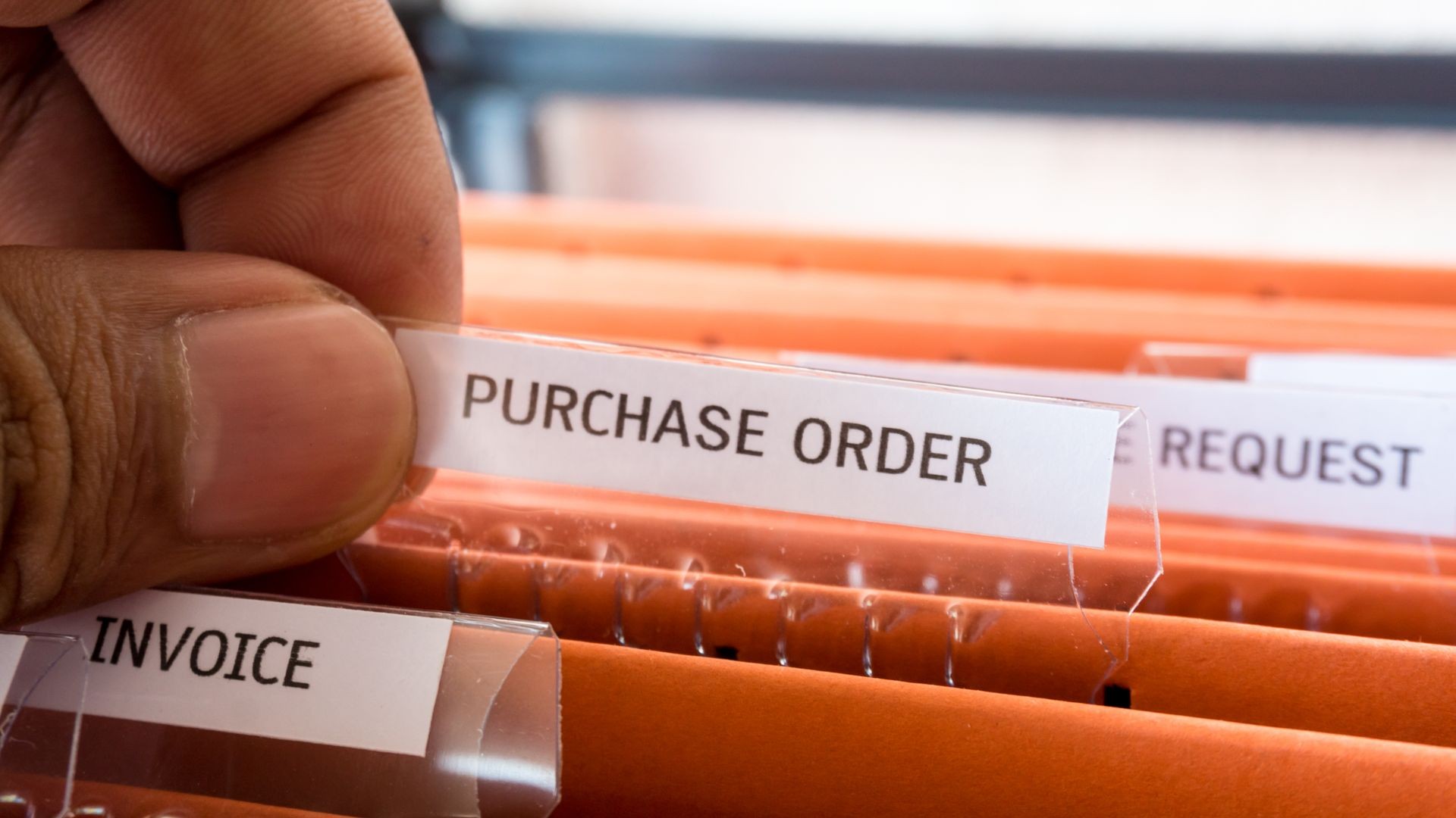 Financial purchase order document contract sign concept. paper work